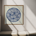 Flowers in line - Blue